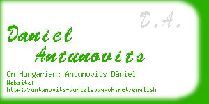 daniel antunovits business card