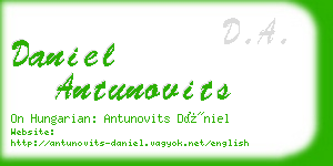 daniel antunovits business card